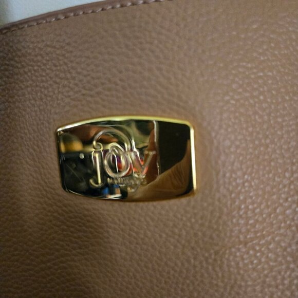 Joy Mangano Tan Leather Classic Tote Bag - Picture 3 of 6